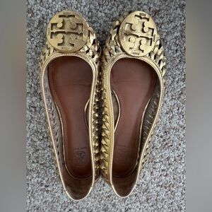 Tory Burch Huarache Gold Flat